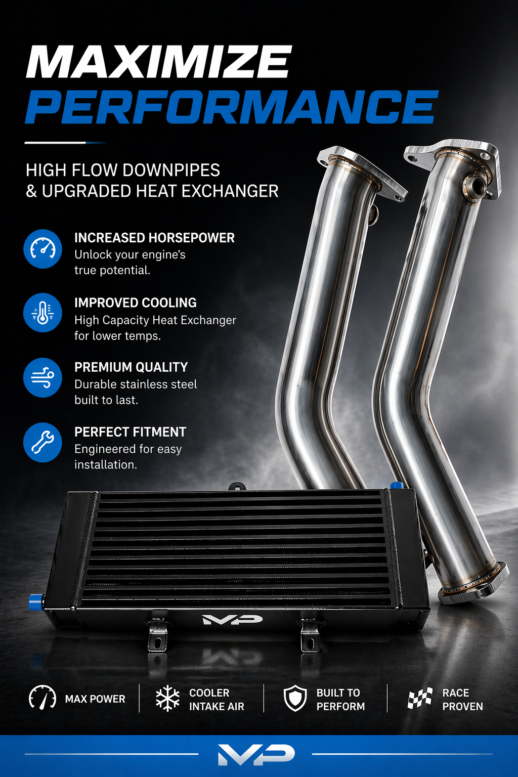 Q50/Q60 Resonated or Non-Resonated Lower Downpipes (LDP) + SUPREME Q50/Q60 Resonated or Non-Resonated Lower Downpipes (LDP) + SUPREME