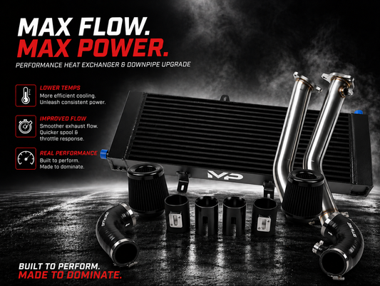 Powa Pack Infiniti Q50/Q60 Intakes + Lower Downpipes + Heat Exchanger
