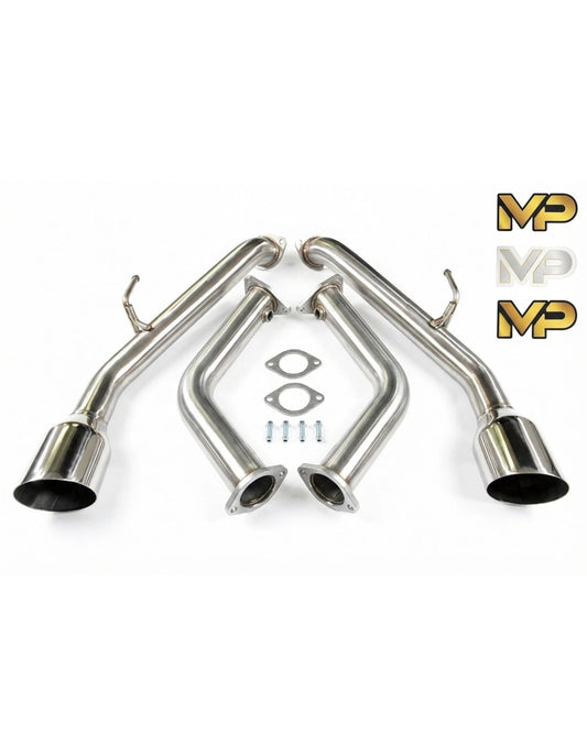 Mo-Powa Infiniti Q50 Lower Downpipes + Muffler Delete