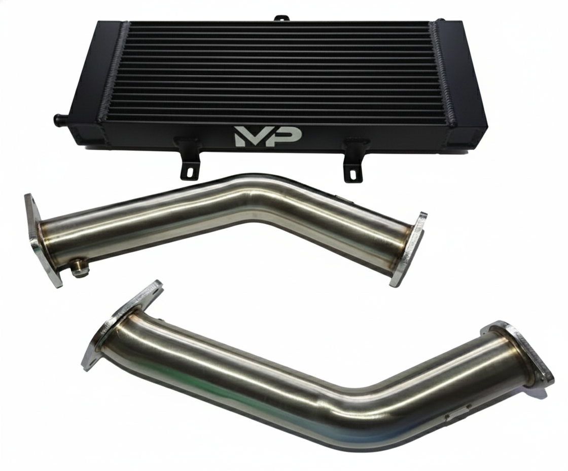 Q50/Q60 Resonated or Non-Resonated Lower Downpipes (LDP) + SUPREME Heat Exchanger