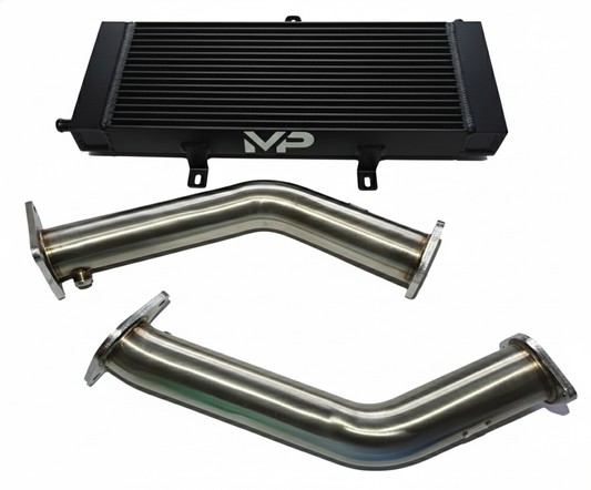 Q50/Q60 Resonated or Non-Resonated Lower Downpipes (LDP) + SUPREME Heat Exchanger
